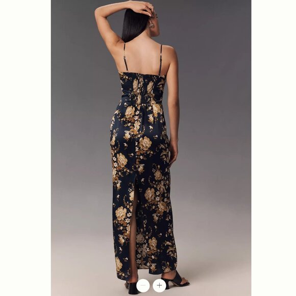 Reformation Frankie Silk Dress in Divinity - Picture 2 of 9